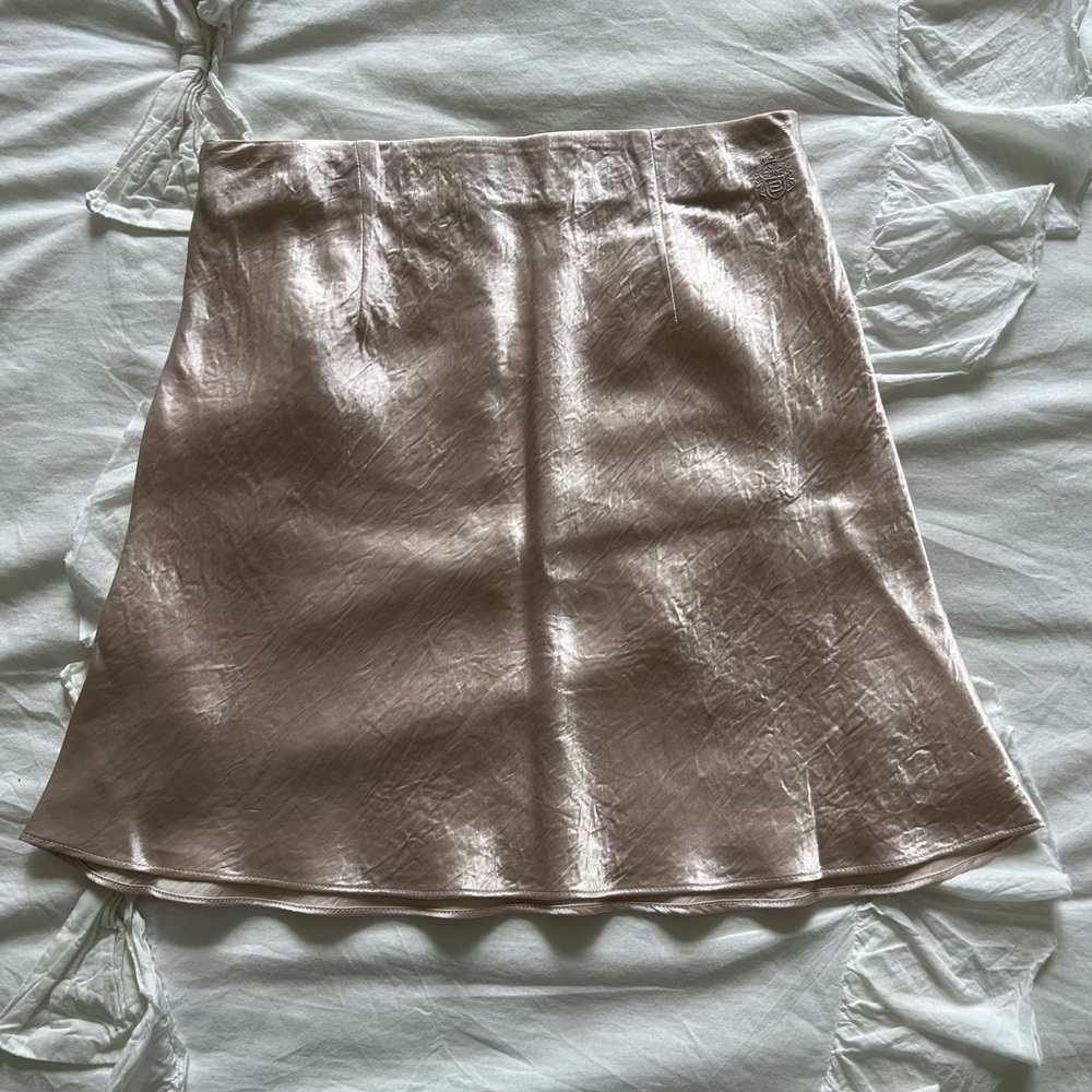 Aritzia Satin Mini Skirt in Blush Pink - Picture 5 of 5